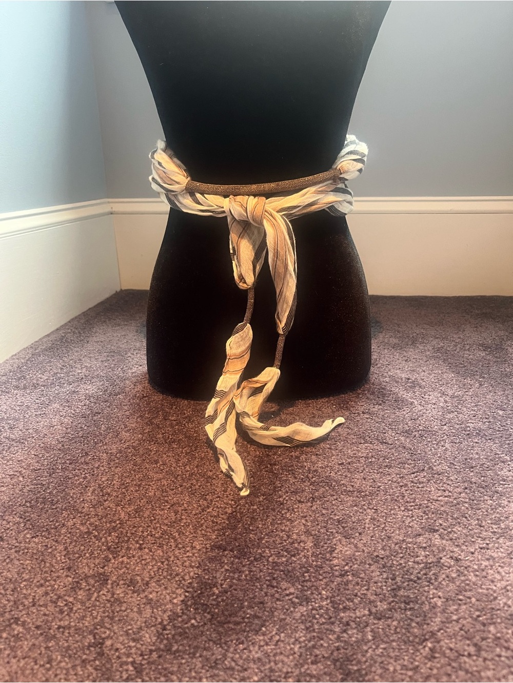 Brunello Cucinelli Cream and Brown Printed Silk Scarf - Picture 5 of 6